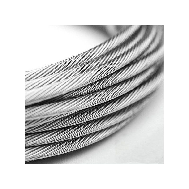 Stainless steel wire rope 1-8mm V4A 1.4401 316 7x7 and 7x19 steel rope 5-250 meters
