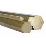 Brass hexagon Ø5mm-40mm 6 kant 2.0401 CuZn33Pb3 Ms58 full material Evek GmbH - 2