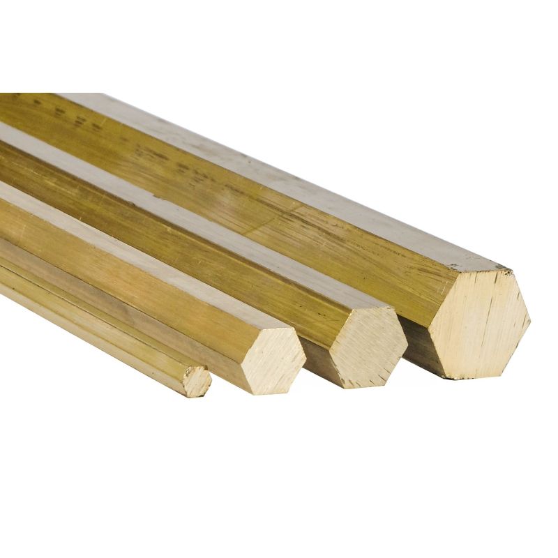 Brass hexagon Ø5mm-40mm 6 kant 2.0401 CuZn33Pb3 Ms58 full material Evek GmbH - 1