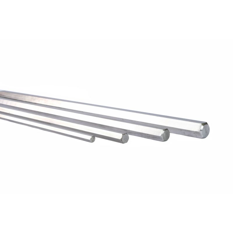 Stainless steel hexagon SW 18mm-60mm 1.4305 rod hexagon VA V2A 303 hexagonal rod