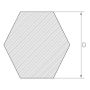 Stainless steel hexagon SW 18mm-60mm 1.4305 bar hexagon VA V2A 303 hexagonal bar, stainless steel