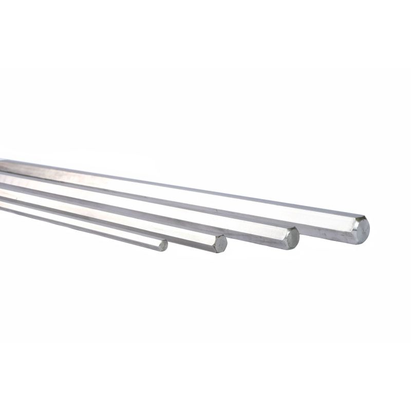 Stainless steel hexagon SW 18mm-60mm 1.4305 rod hexagon VA V2A 303 hexagonal rod