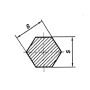 Titanium hexagon grade 5 Ti 9.5-25mm 3.7165 Titanium hexagon Ti-6Al-4V