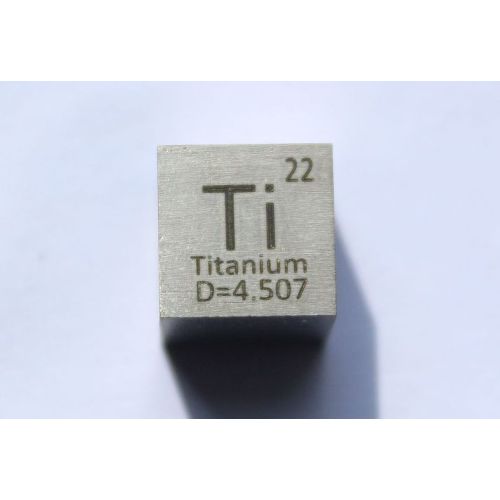 Titanium Ti metal cube 10x10mm polished 99,5% purity cube