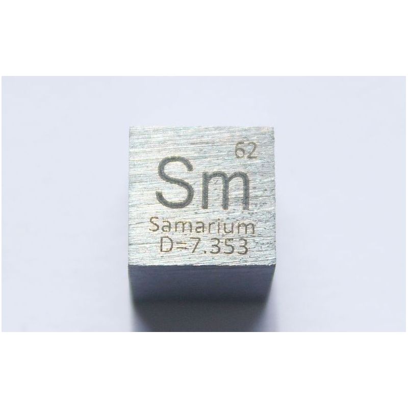 Samarium Sm metal cube 10x10mm polished 99.95% purity cube