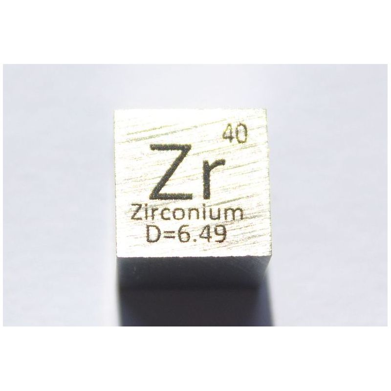 Zirconium Zr metal cube 10x10mm polished 99,2% purity cube