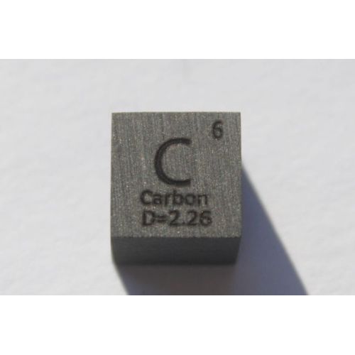 Carbon C metal cube 10x10mm polished 99.9% purity cube