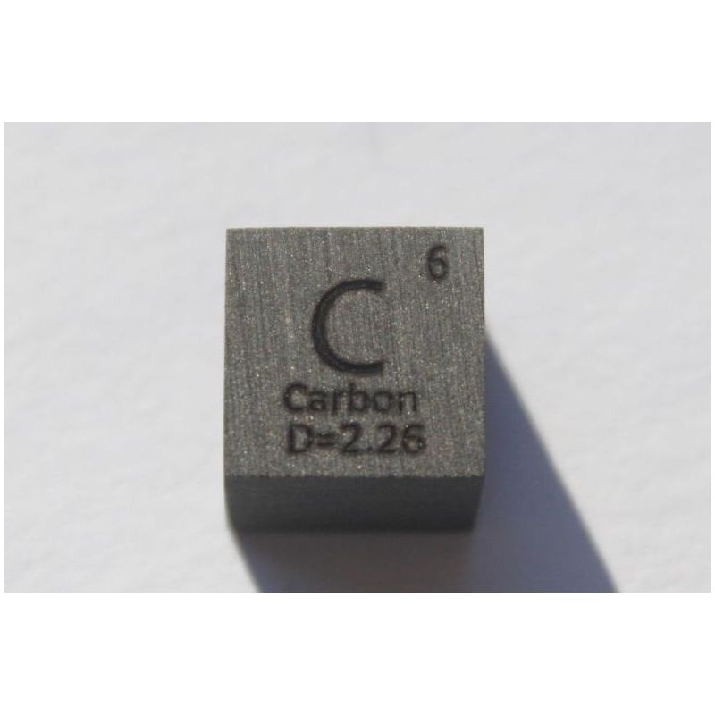 Carbon C metal cube 10x10mm polished 99.9% purity cube